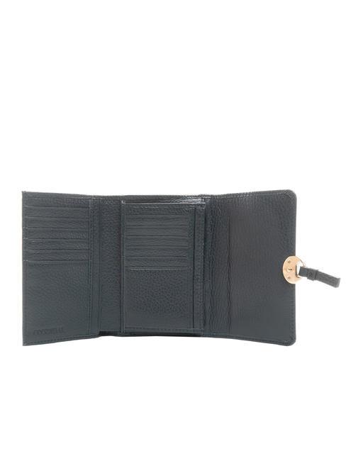 DOT Kleine Geldb&ouml;rse aus strukturiertem Leder DUNKELBLAU - Brieftaschen Damen