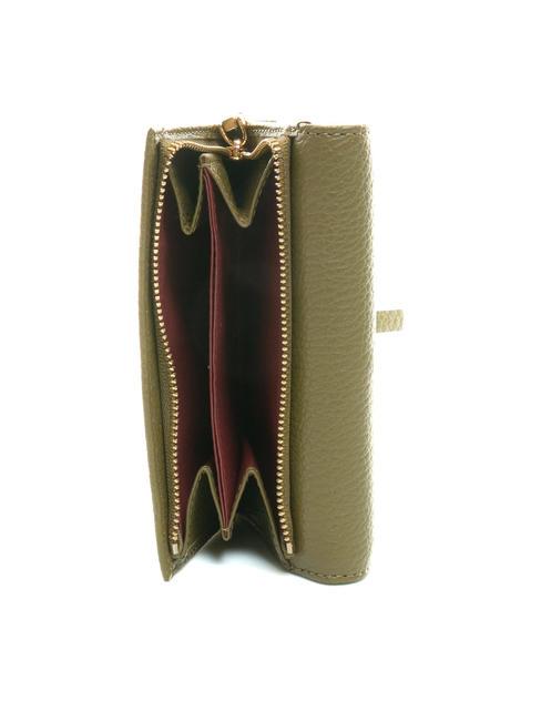 DOT Kleine Geldb&ouml;rse aus strukturiertem Leder Loden - Brieftaschen Damen