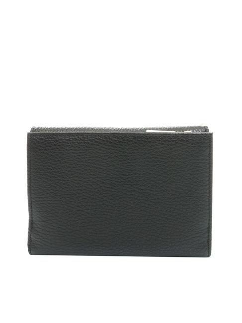 DOT Kleine Geldb&ouml;rse aus strukturiertem Leder Schwarz - Brieftaschen Damen