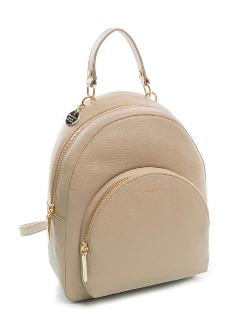 ALPHA Rucksack aus strukturiertem Leder Puderrosa - Damentaschen