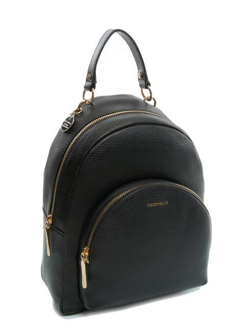 ALPHA Rucksack aus strukturiertem Leder Schwarz - Damentaschen
