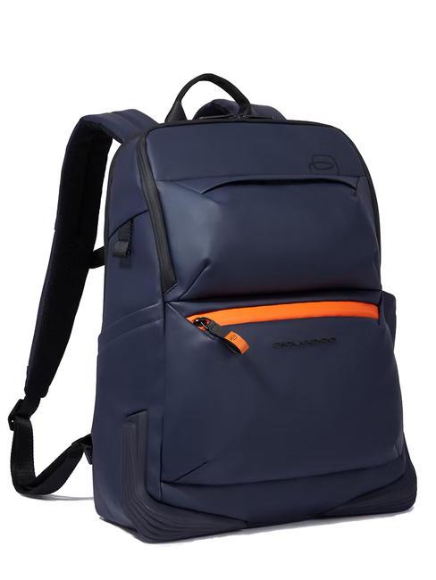 CORNER Rucksack aus gummiertem Stoff, 14-Zoll-Laptophalter Blau - PC-Rucksäcke