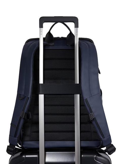 CORNER Rucksack aus gummiertem Stoff, 14-Zoll-Laptophalter Blau - PC-Rucksäcke