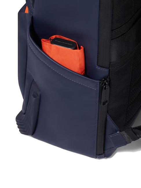 CORNER Rucksack aus gummiertem Stoff, 14-Zoll-Laptophalter Blau - PC-Rucksäcke