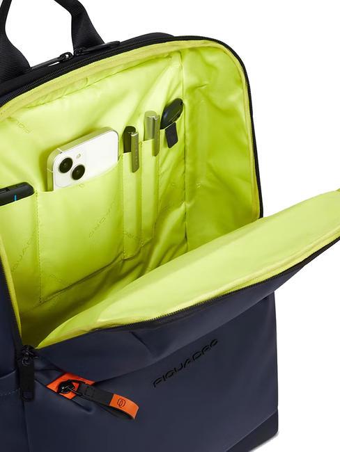 CORNER Rucksack aus gummiertem Stoff, 14-Zoll-Laptophalter Blau - PC-Rucksäcke