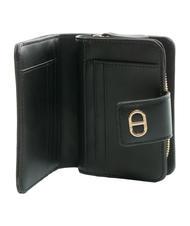 TWINSET T OVAL Kleine Geldb&ouml;rse mit umlaufendem Rei&szlig;verschluss Schwarz - Brieftaschen Damen - 2