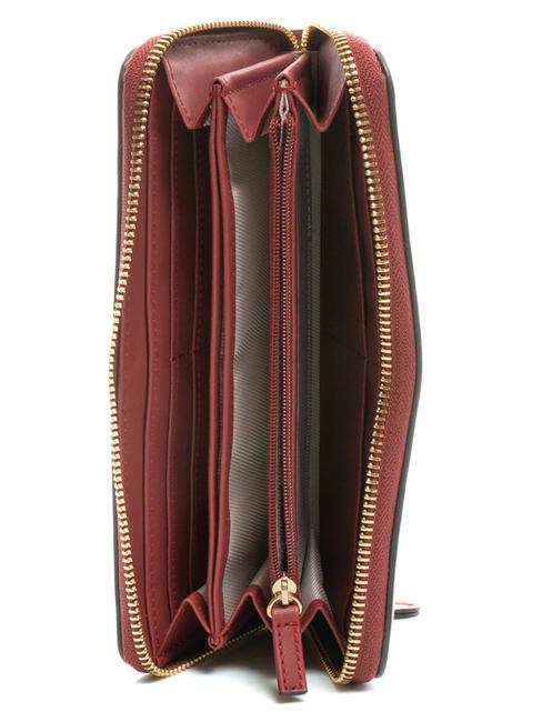 T OVAL Geldb&ouml;rse mit umlaufendem Rei&szlig;verschluss feuriges Rot - Brieftaschen Damen