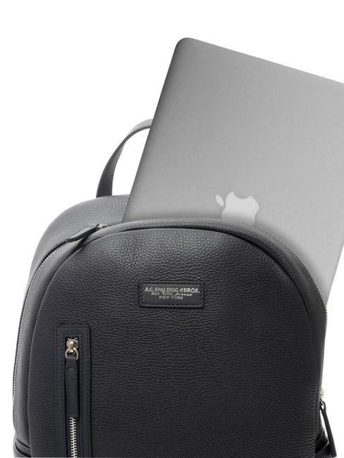 TOURIST 15-Zoll-PC-Rucksack aus Leder Schwarz - PC-Rucks&auml;cke