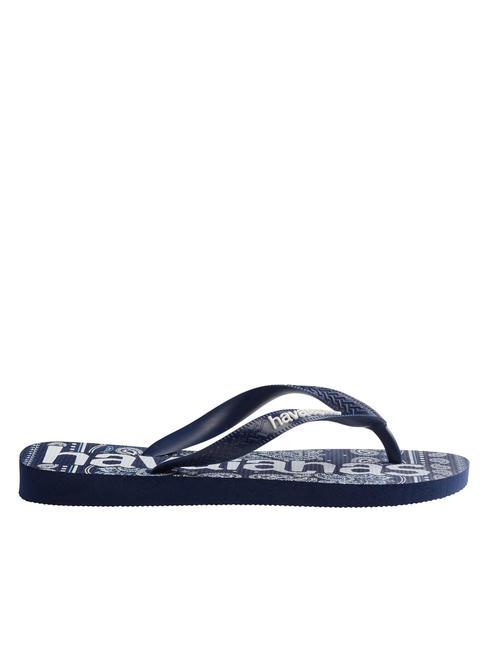 TOP LOGOMANIA FASHION Gummi-Flip-Flops Navy blau - Schuhe Unisex