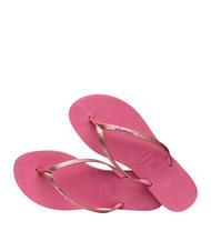 HAVAIANAS YOU GLITTER Flip-Flops samtige Rose - Damenschuhe - 3