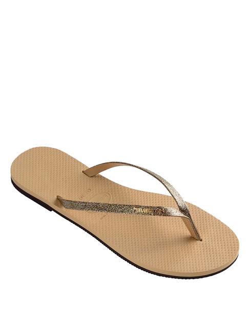 YOU GLITTER Flip-Flops golden - Damenschuhe