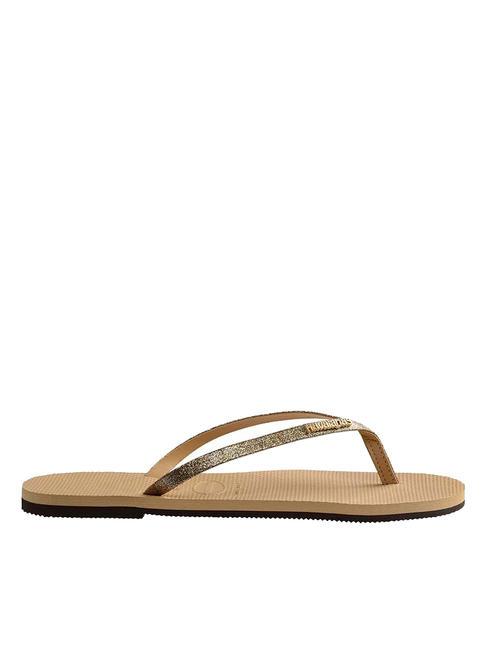 YOU GLITTER Flip-Flops golden - Damenschuhe