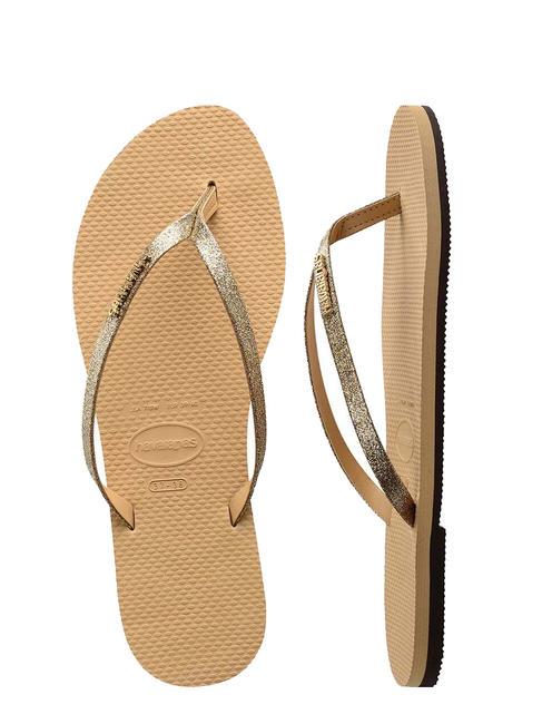 YOU GLITTER Flip-Flops golden - Damenschuhe