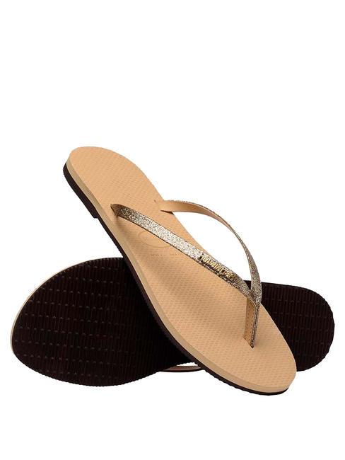 YOU GLITTER Flip-Flops golden - Damenschuhe