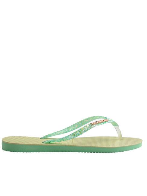 SLIM GLITTER FLOURISH Flip-Flops aus Gummi grüner Garten - Damenschuhe