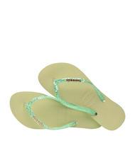 HAVAIANAS SLIM GLITTER FLOURISH Flip-Flops aus Gummi grüner Garten - Damenschuhe - 3