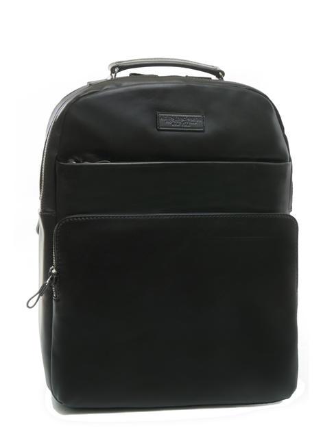 ICONIC NEW YORK 15'' Laptop-Rucksack aus Leder Schwarz - PC-Rucks&auml;cke