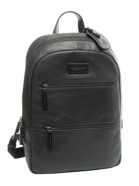 TECH Gro&szlig;er Lederrucksack Schwarz - PC-Rucks&auml;cke