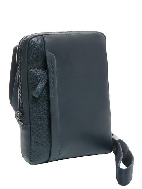 PAN Kleine Ledergeldbörse Blau - Umhängetaschen Herren