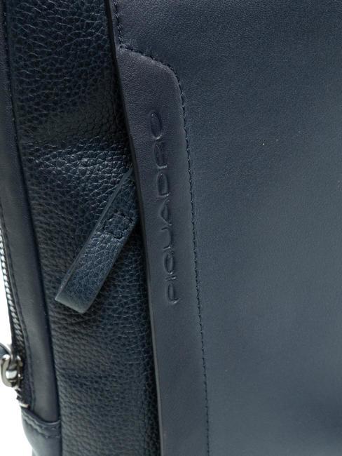 PAN Kleine Ledergeldbörse Blau - Umhängetaschen Herren