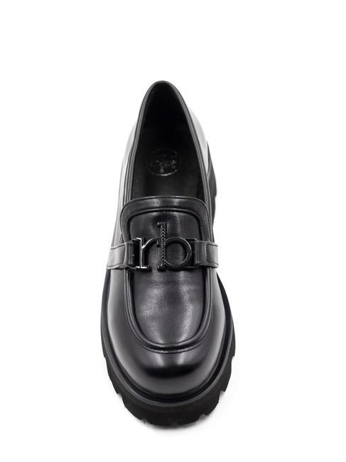 RB LOGO Plateau-Loafer Schwarz - Damenschuhe