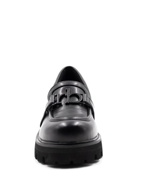 RB LOGO Plateau-Loafer Schwarz - Damenschuhe