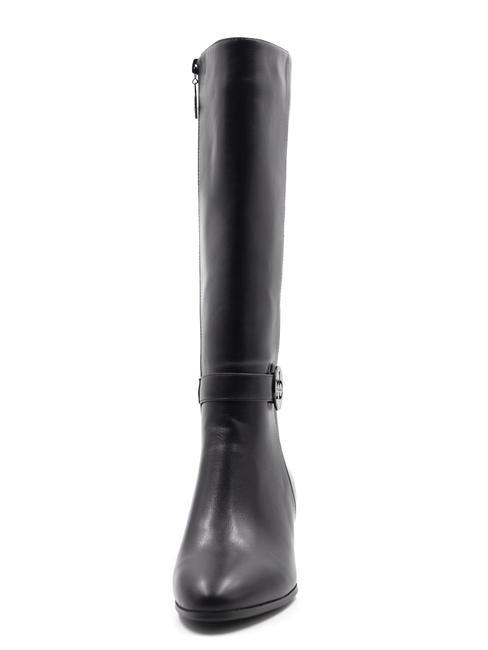RB LOGO ROUND Stiefel mit hohen Abs&auml;tzen Schwarz - Damenschuhe