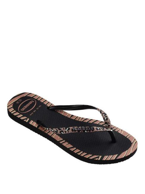 SLIM ANIMALS Flip-Flops SCHWARZ - Damenschuhe