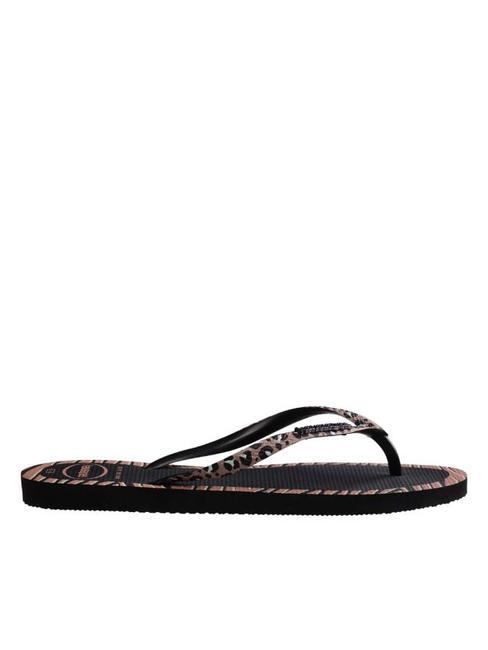 SLIM ANIMALS Flip-Flops SCHWARZ - Damenschuhe