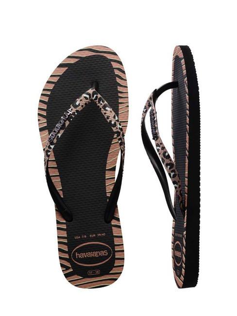SLIM ANIMALS Flip-Flops SCHWARZ - Damenschuhe