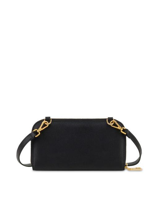 GRAINED Schulter-Clutch-Geldb&ouml;rse Schwarz - Brieftaschen Damen