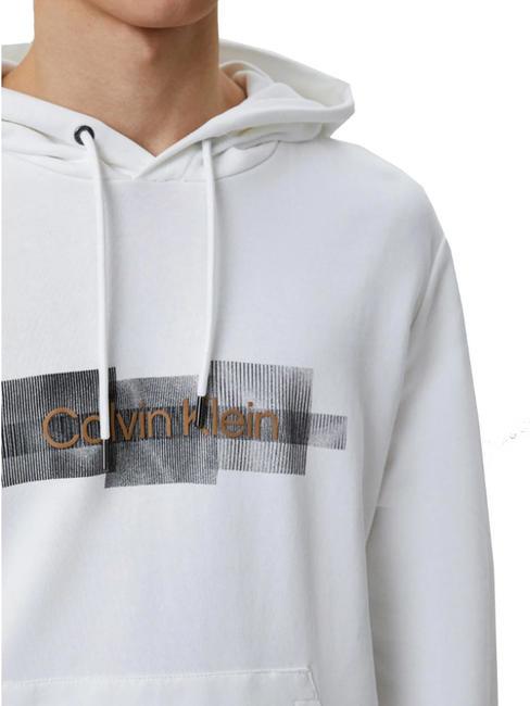 BOX STRIPED LOGO Kapuzenpullover Helles Weiss - Sweatshirts Herren