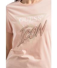 GUESS ICON T-Shirt mit Pailletten Puppenrosa - T-Shirts und Tops f&uuml;r Damen - 3