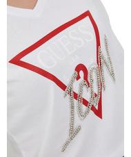 GUESS ICON T-Shirt mit Pailletten purwei&szlig; - T-Shirts und Tops f&uuml;r Damen - 3