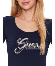 GUESS SCRIPT T-Shirt mit Pailletten blau geschw&auml;rzt - T-Shirts und Tops f&uuml;r Damen - 3