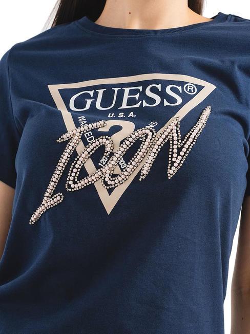 ICON T-Shirt mit Pailletten blau geschw&auml;rzt - T-Shirts und Tops f&uuml;r Damen