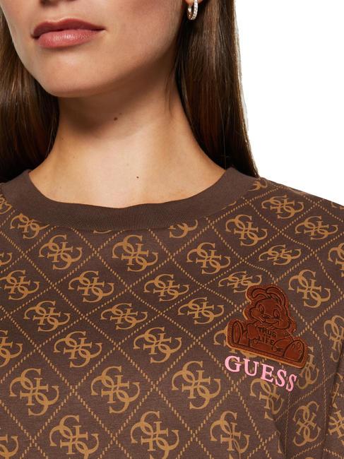 4G BANSKY T-Shirt mit aufgesticktem Hasen 4g mitteldunkelbraun - T-Shirts und Tops f&uuml;r Damen