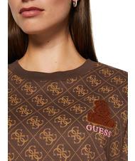 GUESS 4G BANSKY T-Shirt mit aufgesticktem Hasen 4g mitteldunkelbraun - T-Shirts und Tops f&uuml;r Damen - 3