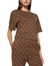 GUESS 4G BANSKY T-Shirt mit aufgesticktem Hasen 4g mitteldunkelbraun - T-Shirts und Tops f&uuml;r Damen - 4