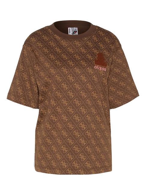 4G BANSKY T-Shirt mit aufgesticktem Hasen 4g mitteldunkelbraun - T-Shirts und Tops f&uuml;r Damen