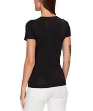 GUESS LOGO SUEDE T-Shirt mit Logoeinsatz - T-Shirts und Tops f&uuml;r Damen