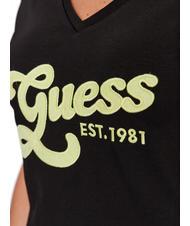 GUESS LOGO SUEDE T-Shirt mit Logoeinsatz jetbla - T-Shirts und Tops f&uuml;r Damen - 4