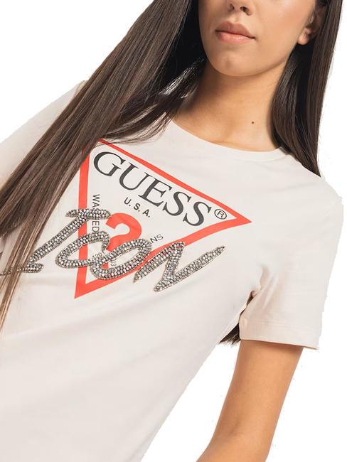 ICON T-Shirt mit Nieten Perlenpuder - T-Shirts und Tops f&uuml;r Damen