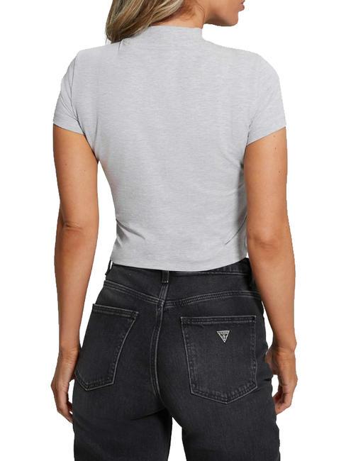 TRIANGLE STRASS T-Shirt mit Nieten hellmeliert grau m - T-Shirts und Tops f&uuml;r Damen