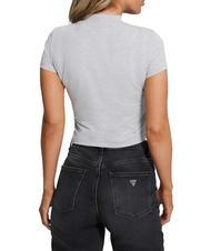 GUESS TRIANGLE STRASS T-Shirt mit Nieten hellmeliert grau m - T-Shirts und Tops f&uuml;r Damen - 2