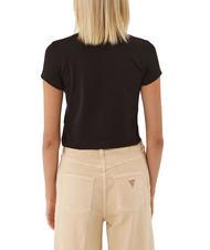 GUESS TRIANGLE STRASS T-Shirt mit Nieten jetbla - T-Shirts und Tops f&uuml;r Damen - 2
