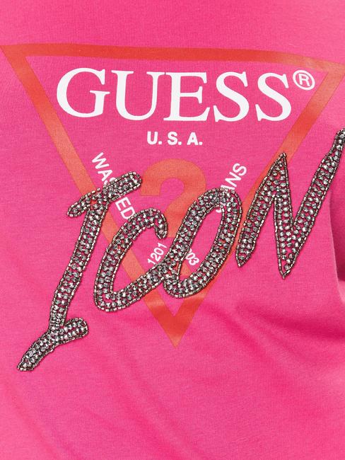 ICON T-Shirt mit Nieten rosa Punsch - T-Shirts und Tops f&uuml;r Damen