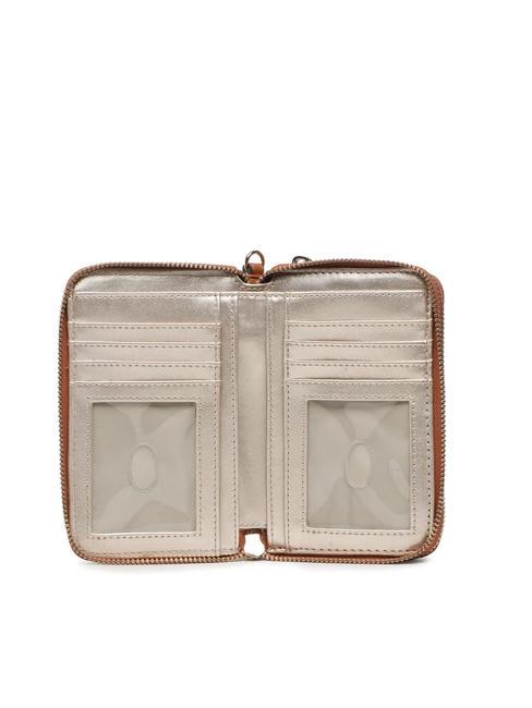 MERIDIAN Geldb&ouml;rse mit umlaufendem Rei&szlig;verschluss COGNAC - Brieftaschen Damen