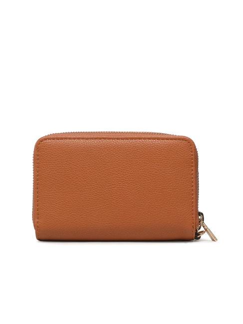 MERIDIAN Geldb&ouml;rse mit umlaufendem Rei&szlig;verschluss COGNAC - Brieftaschen Damen