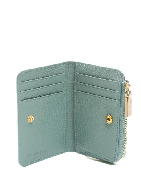 METALLIC SOFT Mittlere Damengeldb&ouml;rse flussgr&uuml;n - Brieftaschen Damen